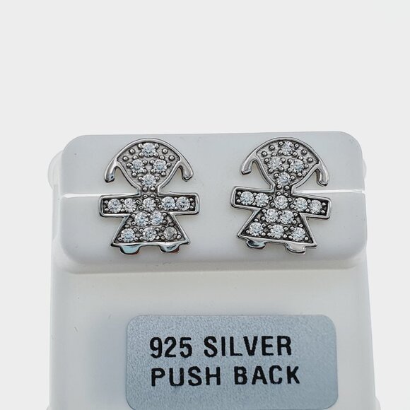 925 sterling silver luxury CZ earrings for women/girls, Best for RJUS2140 - Picture 5 of 11